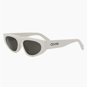 Celine Monochroms Geometric Sunglasses White CL40315U NEW in Sling Case $440